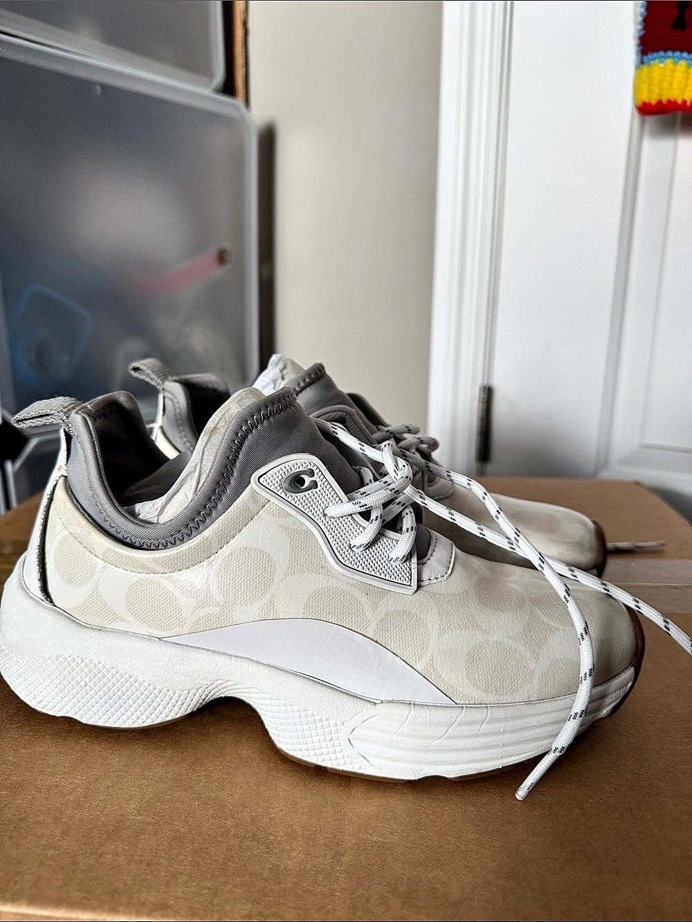 Coach C270 Tech Runner Sneakers White & Gray US 8